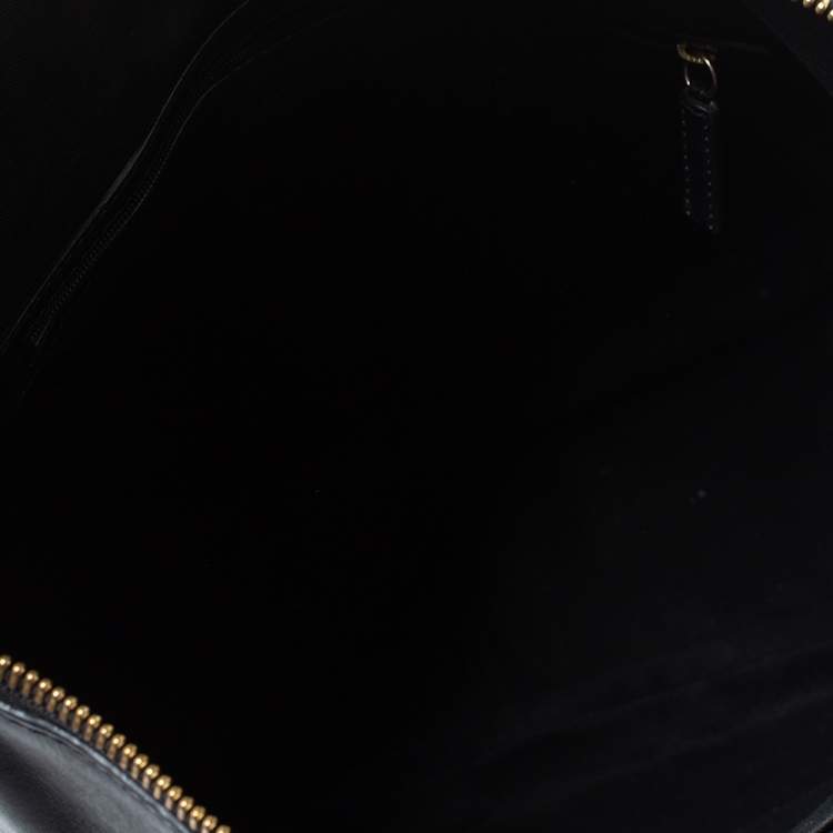 Pre Owned Givenchy Black Leather Zipped Detail Tote