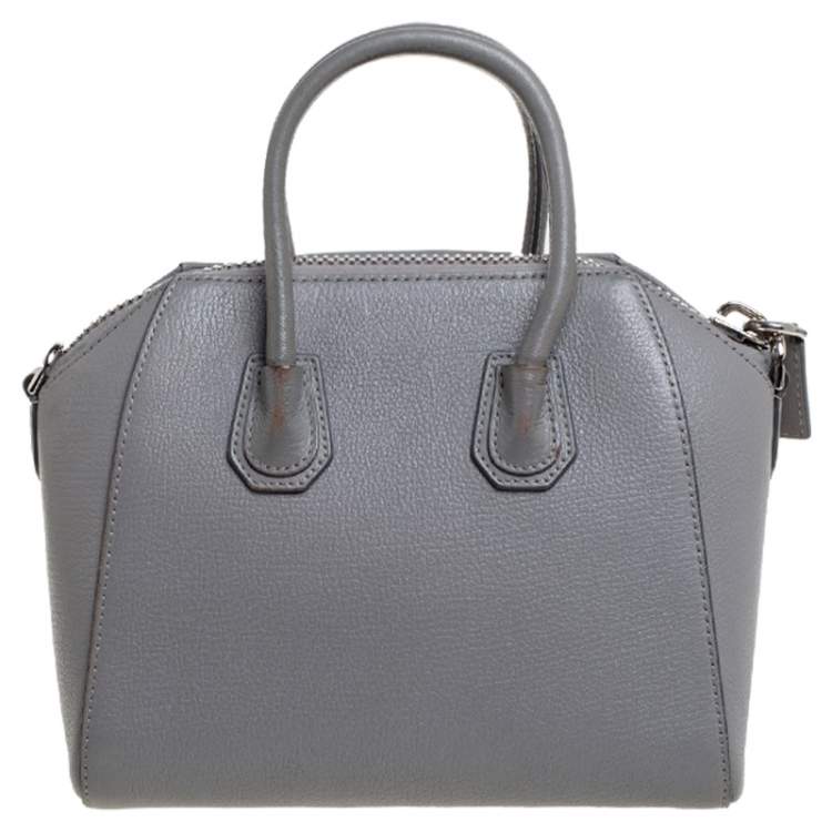 مملوكة مسبقًا Givenchy Grey Leather Mini Antigona Satchel