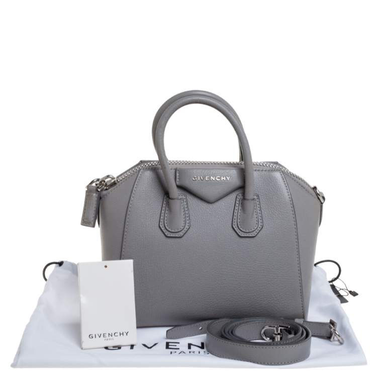 مملوكة مسبقًا Givenchy Grey Leather Mini Antigona Satchel
