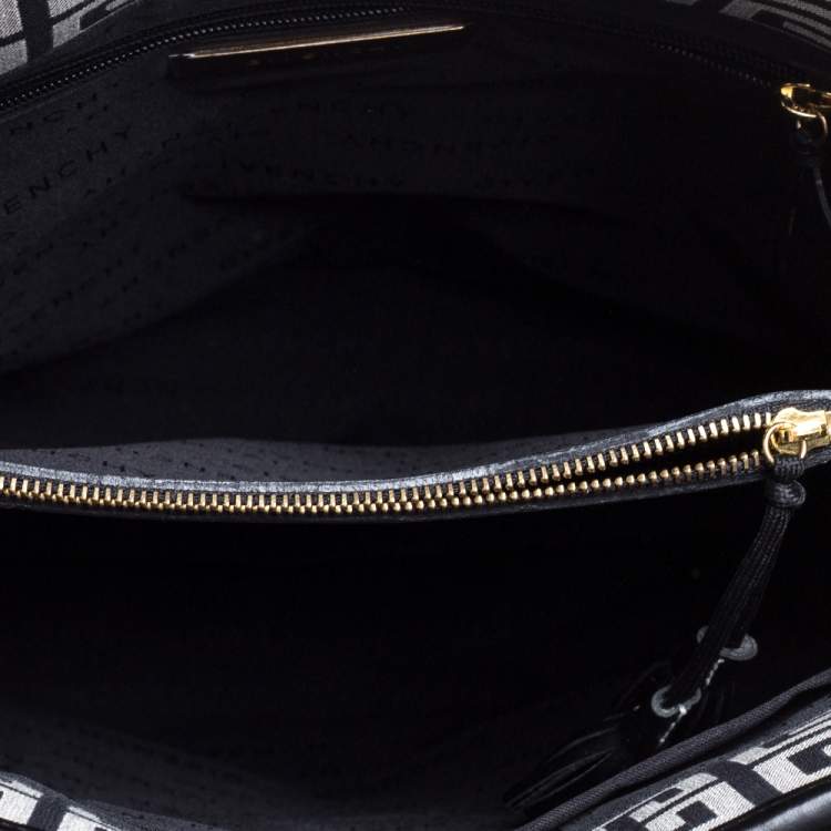 Pre Owned Givenchy Grey Monogram Canvas and Leather  Tote 