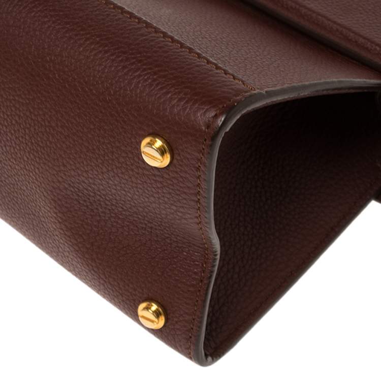 Pre Owned Givenchy Brown Leather Mini Horizon Bag 