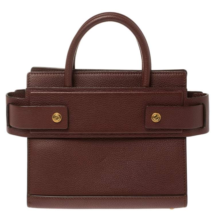 Pre Owned Givenchy Brown Leather Mini Horizon Bag 