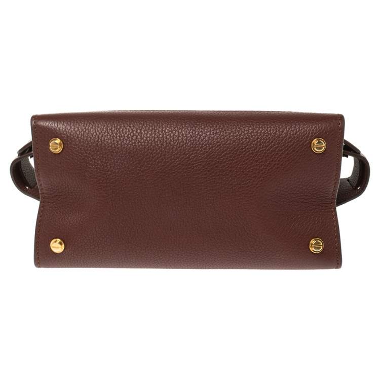Pre Owned Givenchy Brown Leather Mini Horizon Bag 
