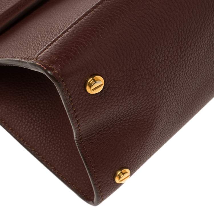 Pre Owned Givenchy Brown Leather Mini Horizon Bag 