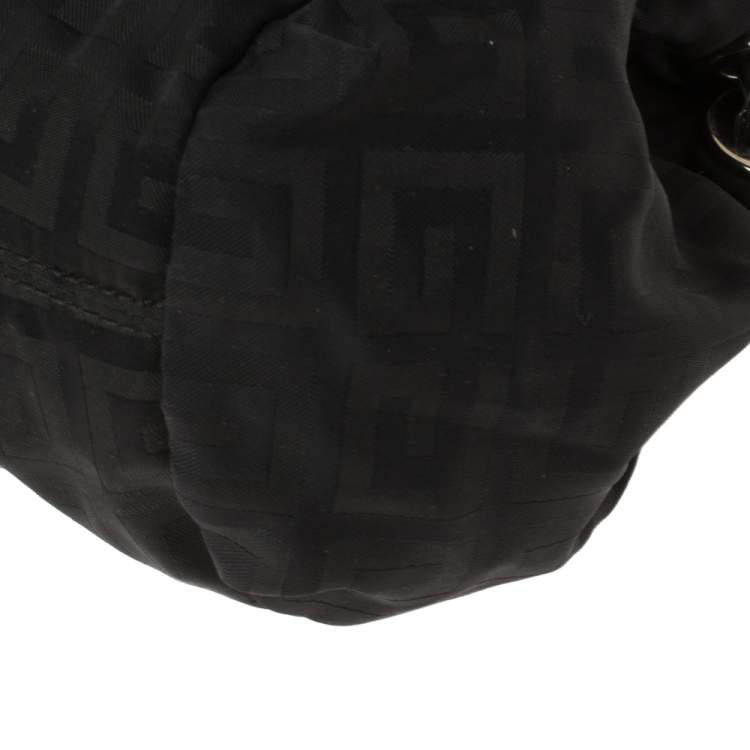 Pre Owned Givenchy Black Signature Nylon Double Zip Shoulder Bag