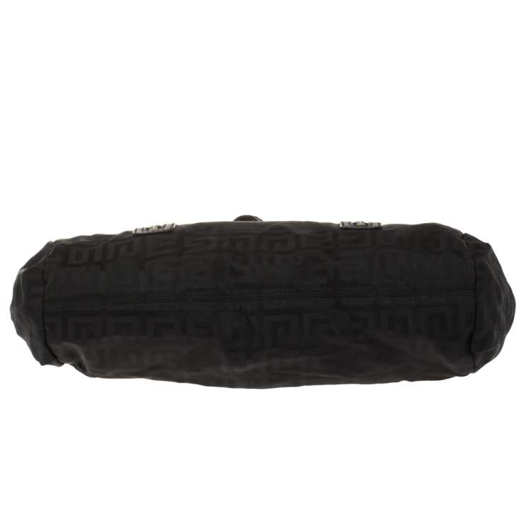 Pre Owned Givenchy Black Signature Nylon Double Zip Shoulder Bag