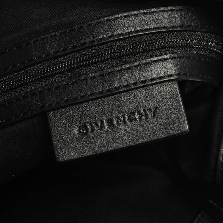 Pre Owned Givenchy Black/Grey Monogram Canvas and Leather Hobo