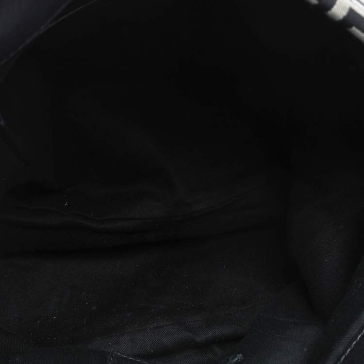 Pre Owned Givenchy Black/Grey Monogram Canvas and Leather Hobo