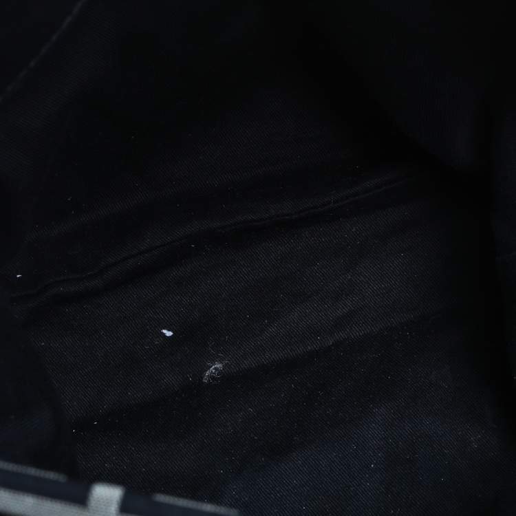 Pre Owned Givenchy Black/Grey Monogram Canvas and Leather Hobo