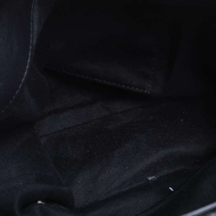 Pre Owned Givenchy Black/Grey Monogram Canvas and Leather Hobo