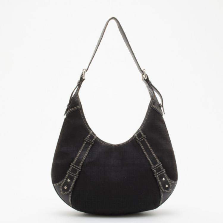 Pre Owned Givenchy Black Monogram Hobo