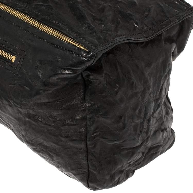 Pre Owned Givenchy Black Crinkled Leather Large Pandora Bag