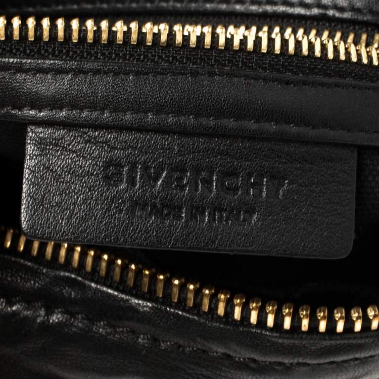 Pre Owned Givenchy Black Crinkled Leather Large Pandora Bag