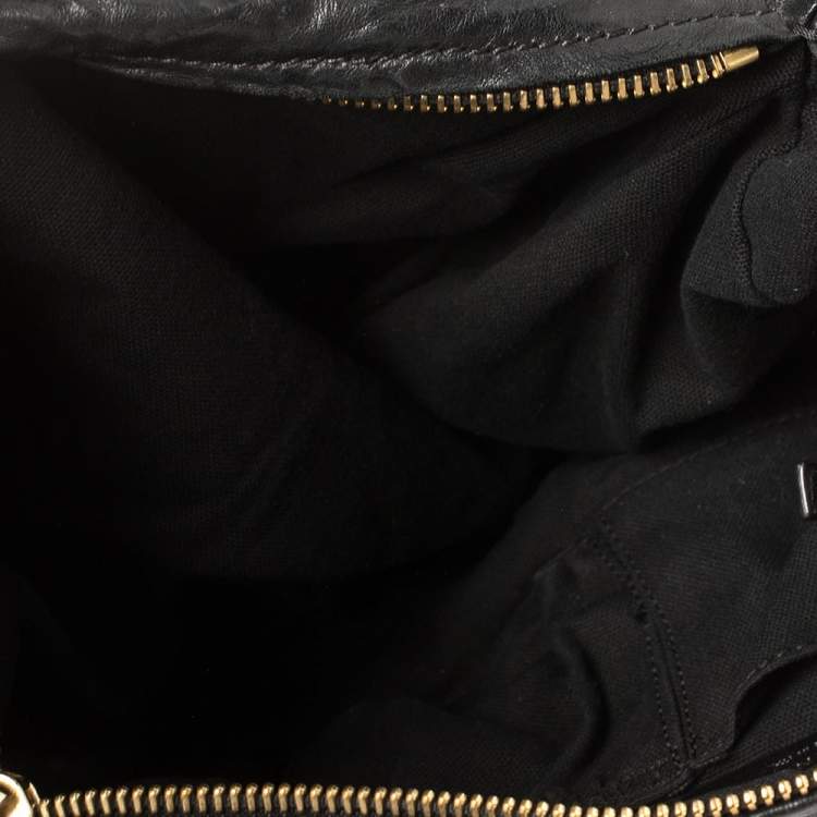 Pre Owned Givenchy Black Crinkled Leather Large Pandora Bag