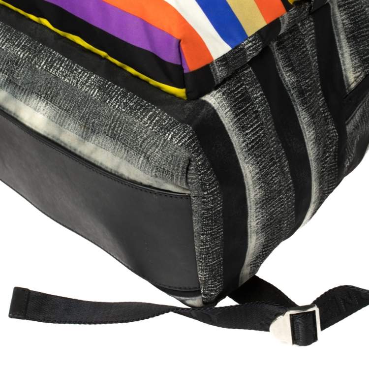 Pre Owned Givenchy Black American Flag Print Nylon Backpack