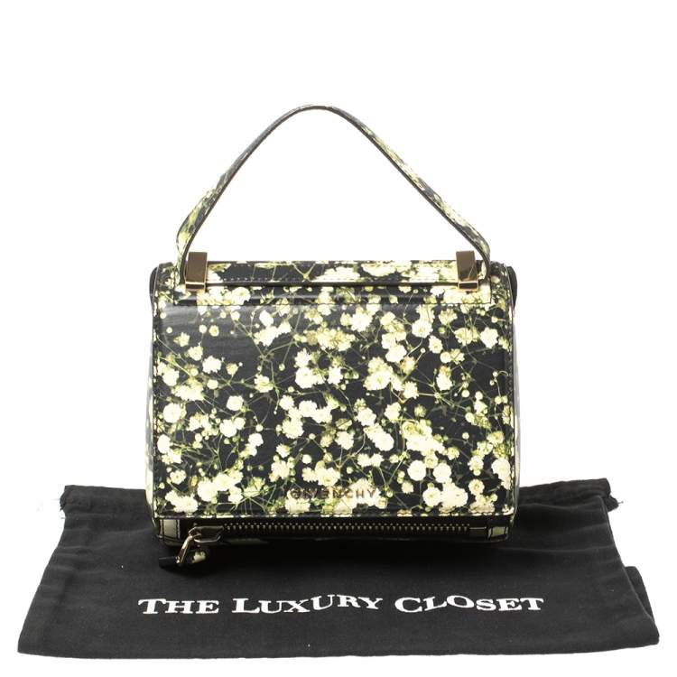 Pre Owned Givenchy Multicolor Printed Leather Mini Pandora Box Bag