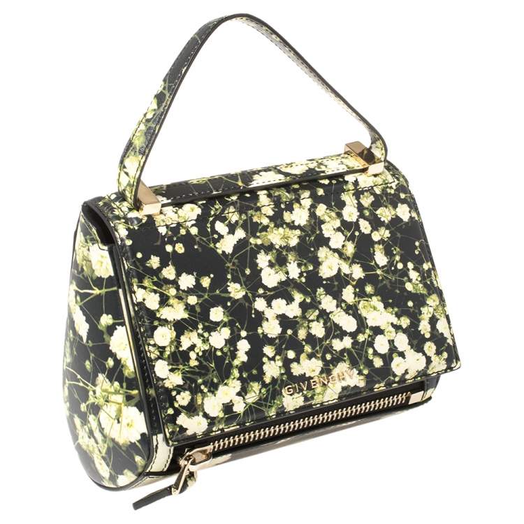 Pre Owned Givenchy Multicolor Printed Leather Mini Pandora Box Bag