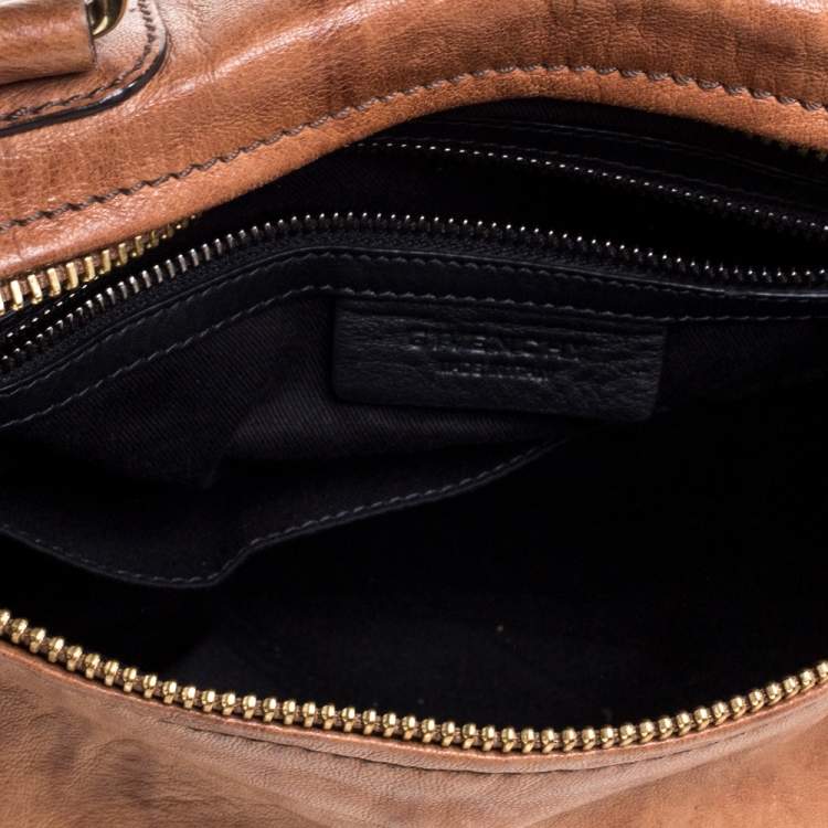 Pre Owned Givenchy Brown Leather Large Pandora Shoulder Bag