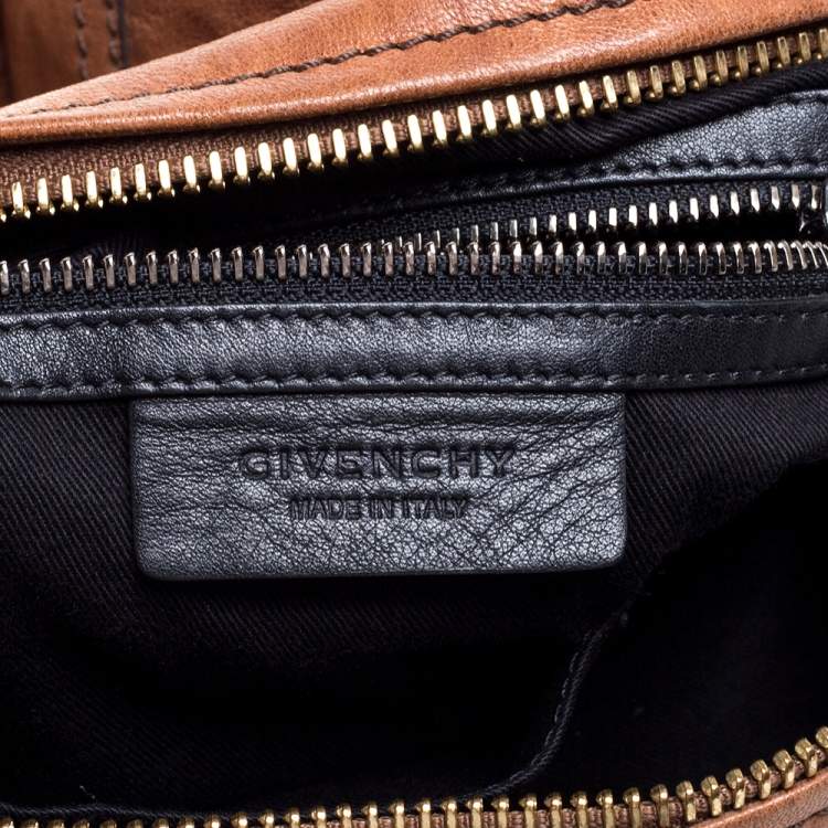 Pre Owned Givenchy Brown Leather Large Pandora Shoulder Bag