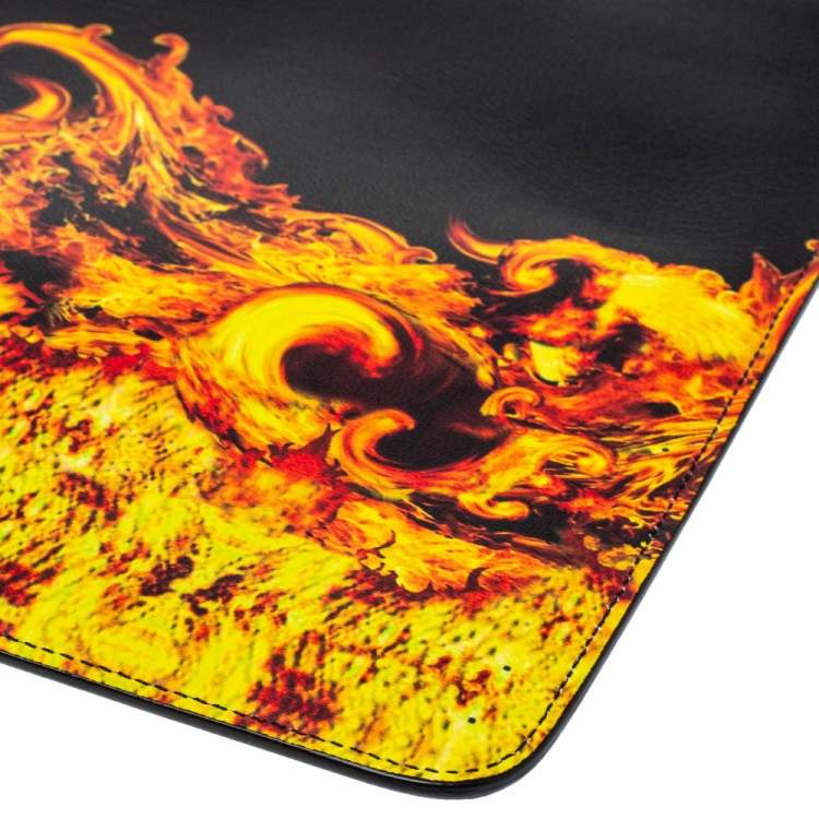 Pre Owned Givenchy Black Fire Printed Leather Clutch