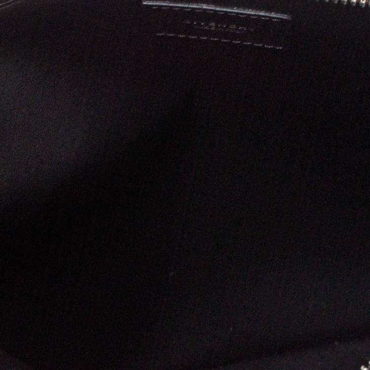 Pre Owned Givenchy Black Fire Printed Leather Clutch