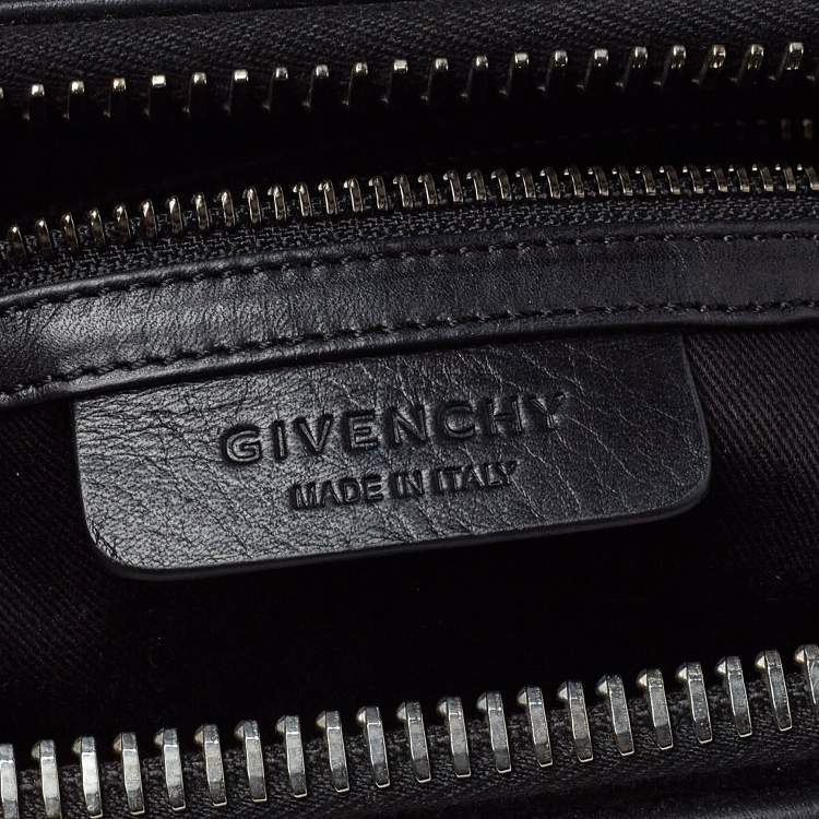 Pre Owned Givenchy Black Leather Medium Antigona Metal Detail Satchel