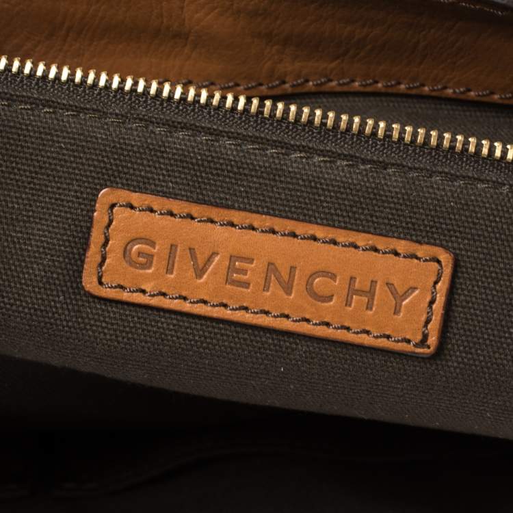Pre Owned Givenchy Brown Leather Buckle Flap Hobo