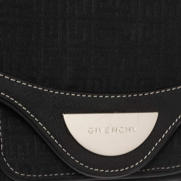 Pre Owned Givenchy Black Denim and Leather Small Shoulder Bag