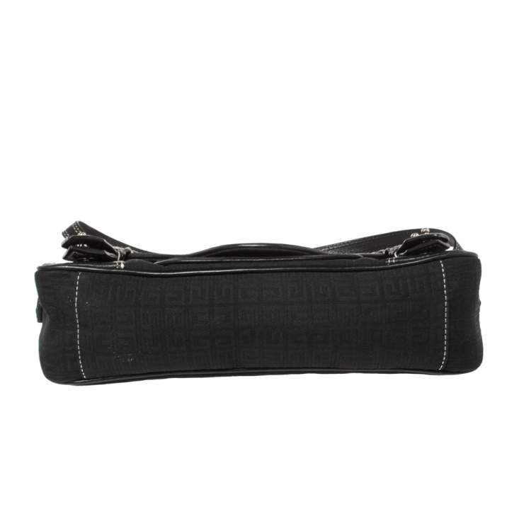Pre Owned Givenchy Black Denim and Leather Small Shoulder Bag