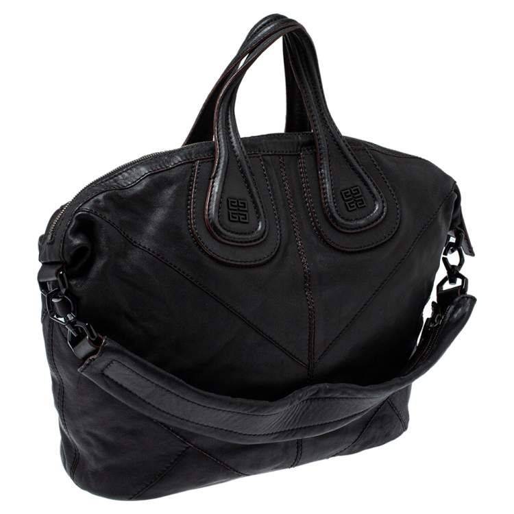 مملوكة مسبقًا Givenchy Black Leather Medium Nightingale Satchel