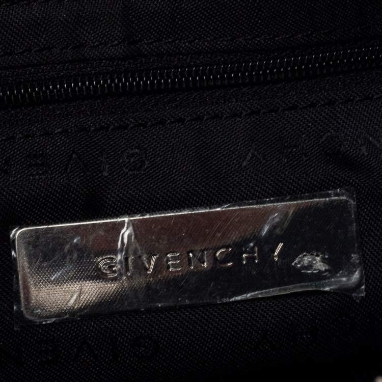 Pre Owned Givenchy Black Leather Front Pocket Shoulder Bag
