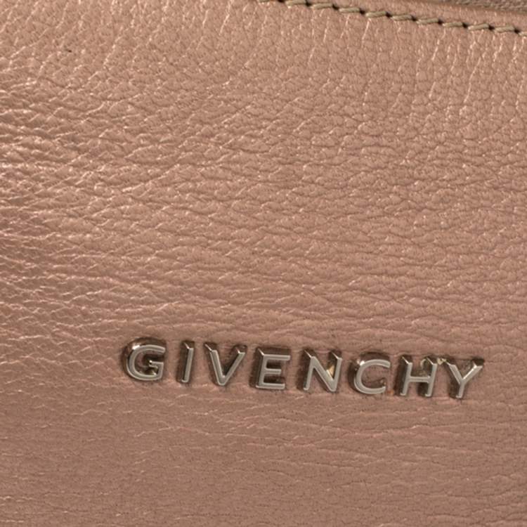Pre Owned Givenchy Pink Leather Mini Pandora Chain Shoulder Bag