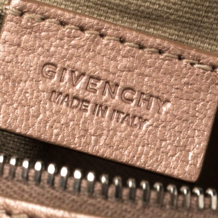 Pre Owned Givenchy Pink Leather Mini Pandora Chain Shoulder Bag