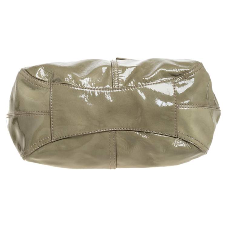 Pre Owned Givenchy Beige Patent Leather Shoulder Bag