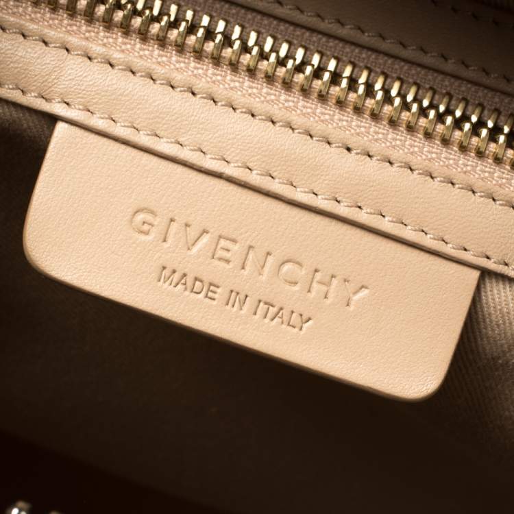 Pre Owned Givenchy Nude Nubuck Medium Antigona Satchel