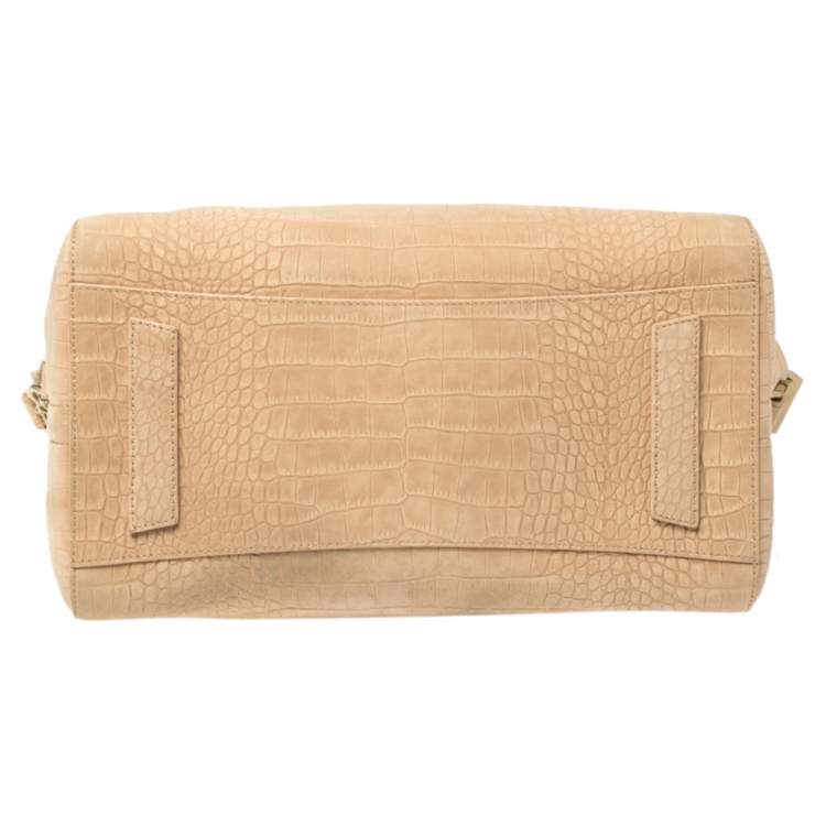 Pre Owned Givenchy Nude Nubuck Medium Antigona Satchel