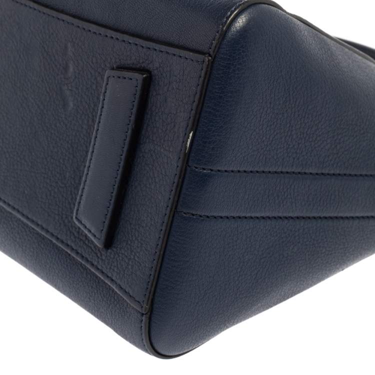 Pre Owned Givenchy Blue Leather Small Antigona Satchel