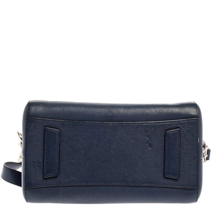 Pre Owned Givenchy Blue Leather Small Antigona Satchel