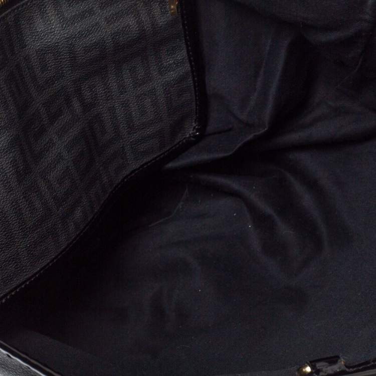 Pre Owned Givenchy Dark Grey/Black Coated Canvas Logo Print Antigona Shopper Tote