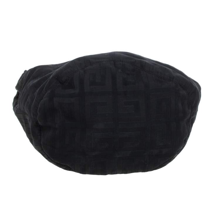 Pre Owned Givenchy Black Monogram Canvas and Leather Hobo