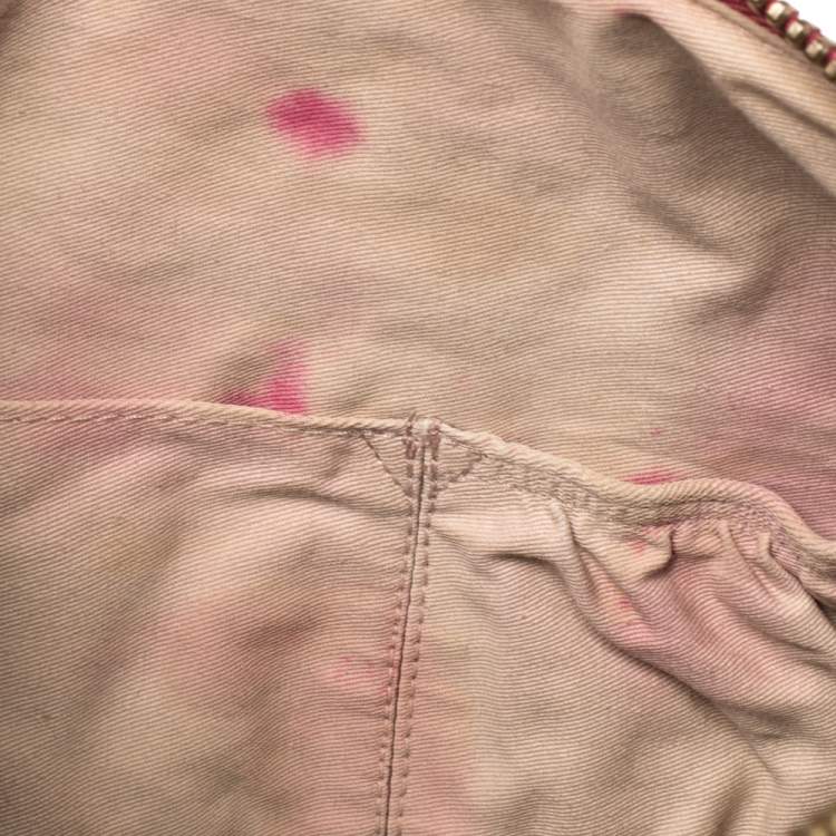 Pre Owned Givenchy Magenta Quilted Leather Lucrezia Bowler Bag
