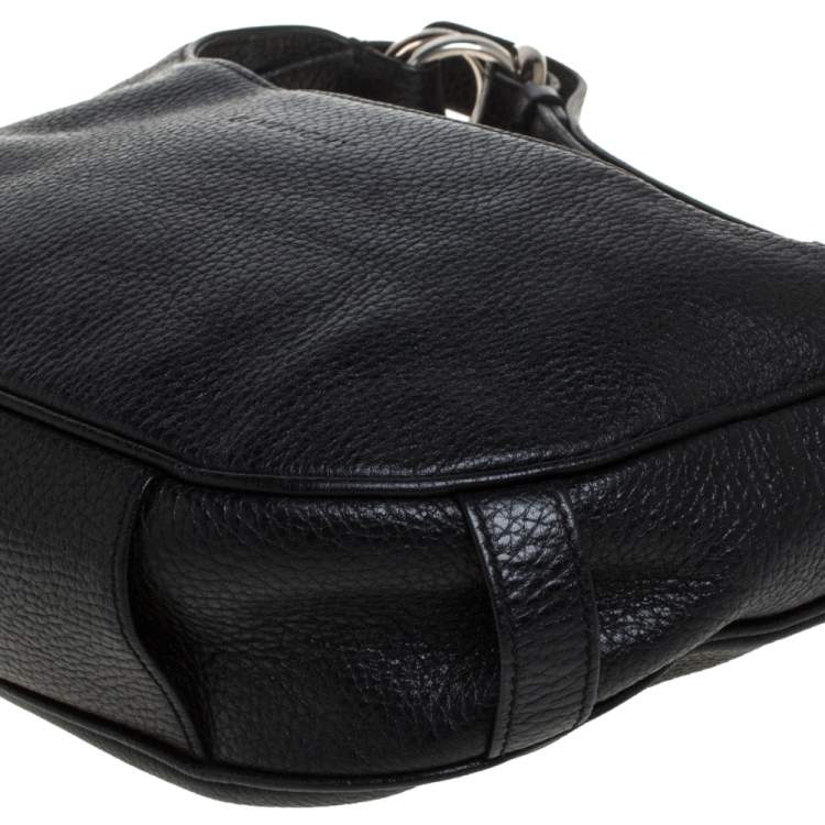 Pre Owned Givenchy Black Leather Hobo