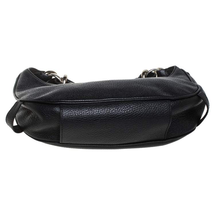 Pre Owned Givenchy Black Leather Hobo