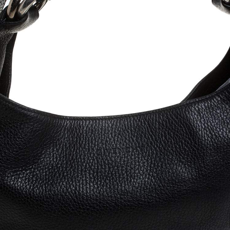 Pre Owned Givenchy Black Leather Hobo