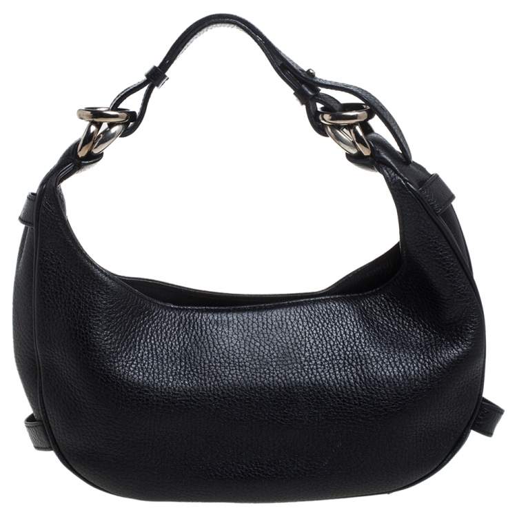 Pre Owned Givenchy Black Leather Hobo