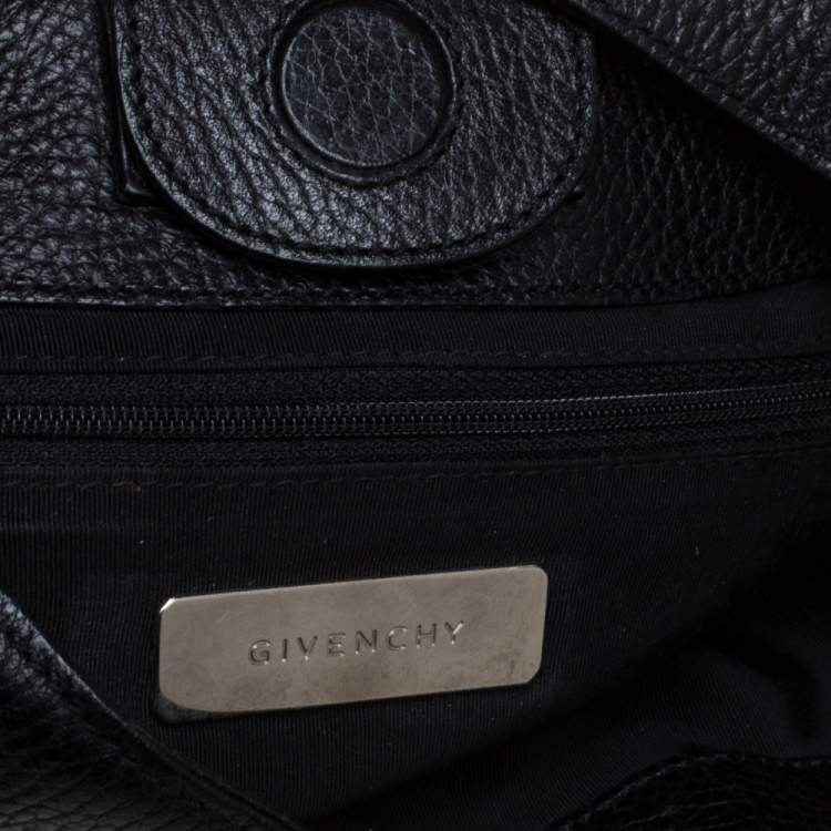 Pre Owned Givenchy Black Leather Hobo