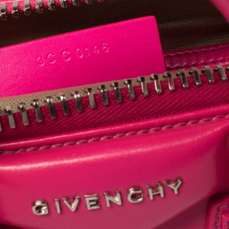 مملوكة مسبقًا Givenchy Neon Pink Leather Mini Antigona Satchel