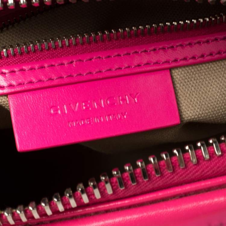 مملوكة مسبقًا Givenchy Neon Pink Leather Mini Antigona Satchel