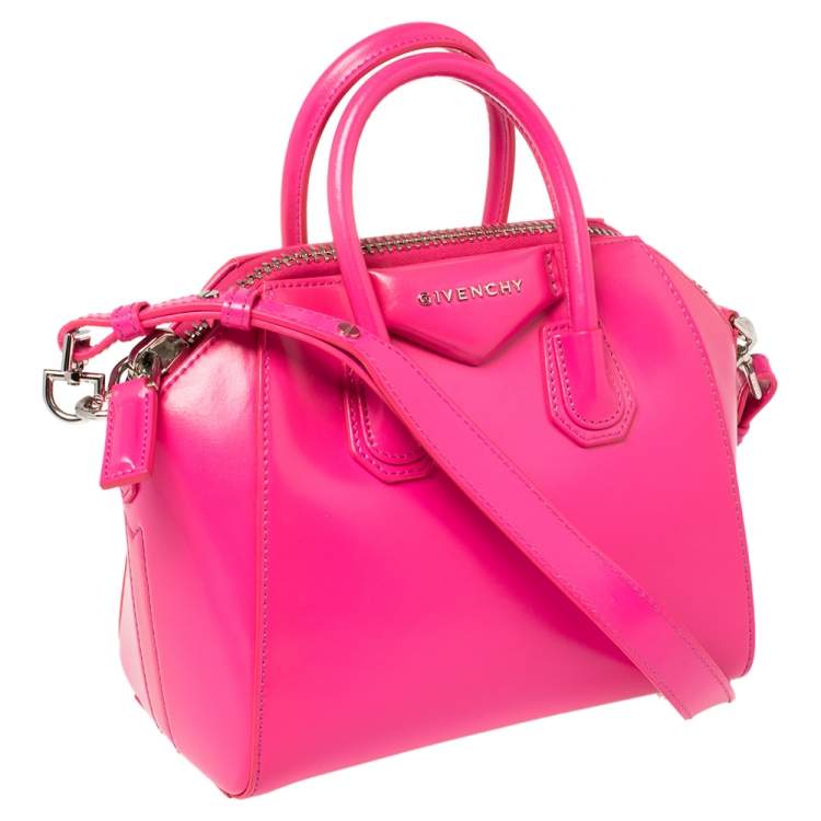 مملوكة مسبقًا Givenchy Neon Pink Leather Mini Antigona Satchel