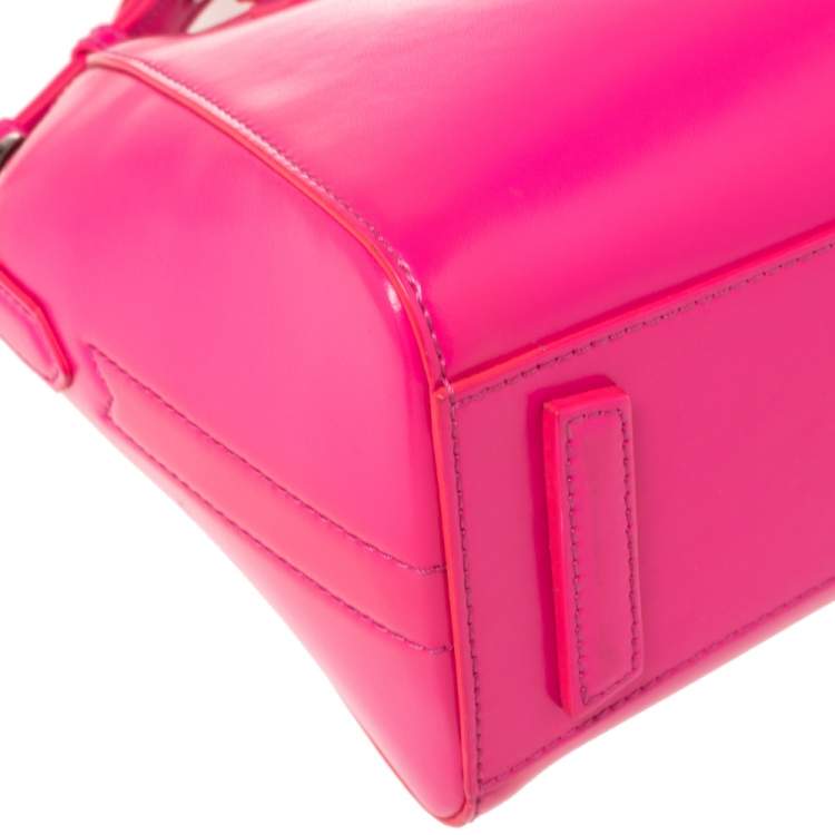 مملوكة مسبقًا Givenchy Neon Pink Leather Mini Antigona Satchel